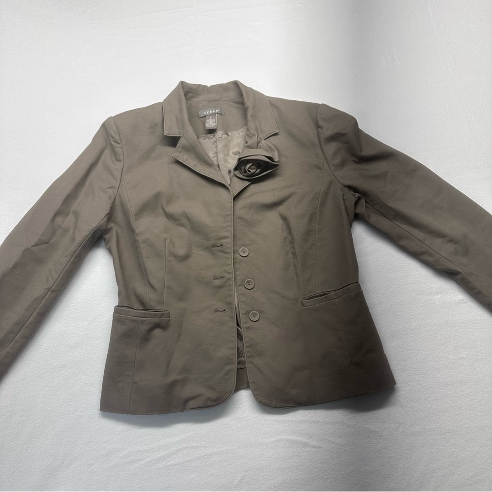 Kenar Cotton‎ Blend Blazer Size 8 Brown Color